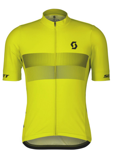 detail Pánsky cyklistický dres Scott Shirt M's RC Team 10 SS – Sulphur Yellow / Black