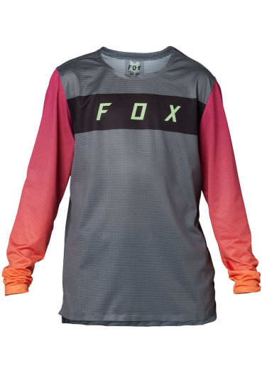 detail Detský cyklistický dres Fox Yth Flexair LS Jersey Pewter