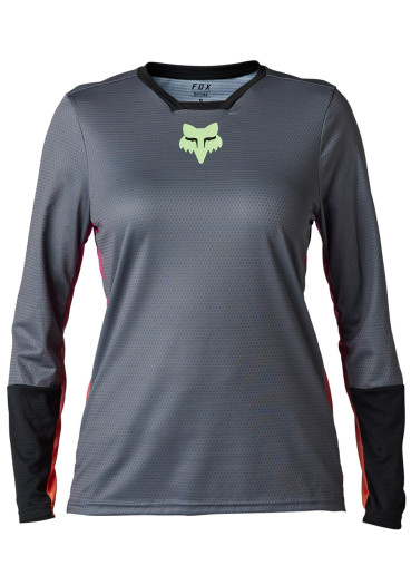detail Fox W Defend Race Ls Jersey Pewter