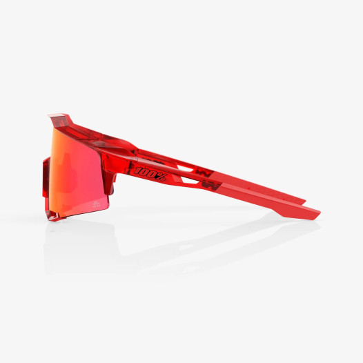 detail 100% SPEEDCRAFT - Gloss Translucent Red - Hiper Red Mirror lens Športové okuliare
