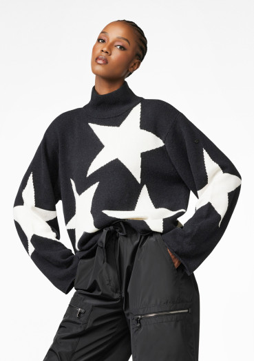 detail Goldbergh Rising Star Long Sleeve Knit Sweater Black
