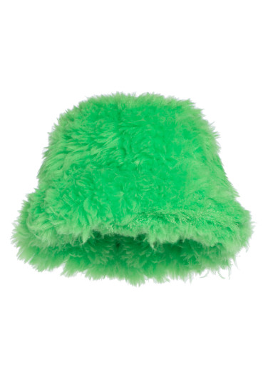 detail Goldbergh Bird Bucket Hat Faux Fur flash green