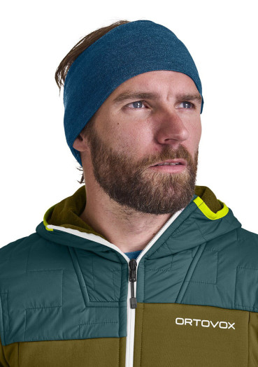 detail Čelenka Ortovox Wonderwool Headband Mountain Blue 