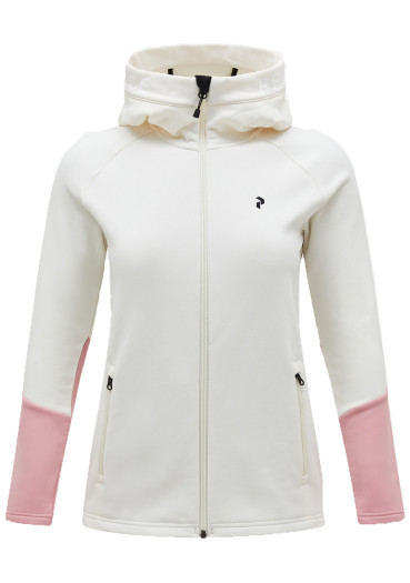 detail Peak Performance W Rider Zip Hood Vintage White/Warm Blush