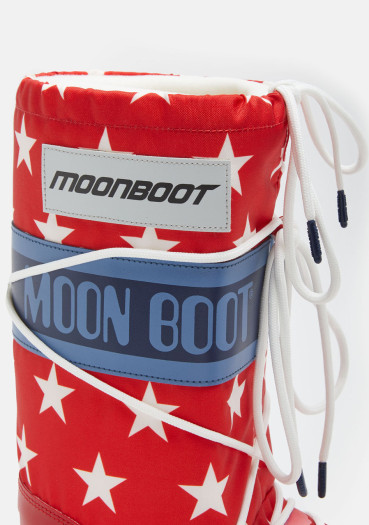detail Dámské boty Moon Boot Icon Retrobiker 003 White Stars
