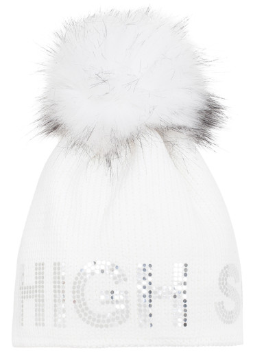 detail High Society Rush hat with fur white/silver 90