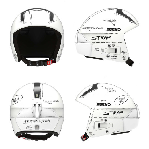 detail Briko Vulcano Fis 6.8 Graphik-Matt White-Black --Helma
