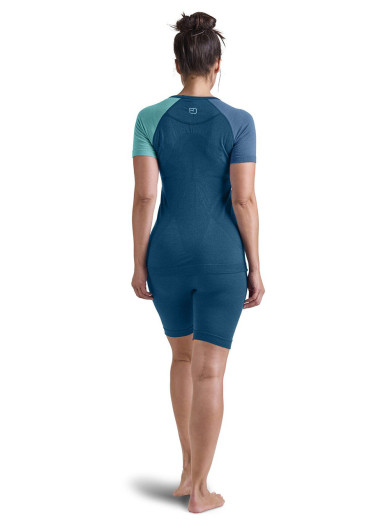 detail Dámské triko Ortovox 120 Competition Light Short Sleeve W Petrol Blue