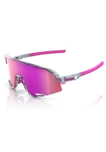 detail 100% SLENDALE - Polished Translucent Grey - Purple Multilayer Mirror Lens
