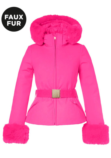 detail Goldbergh Giselle Faux Border Ski Jacket Passion Pink
