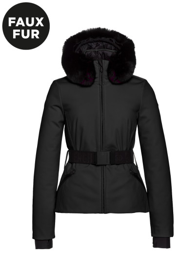 detail Goldbergh Hida Faux Border Ski Jacket Black