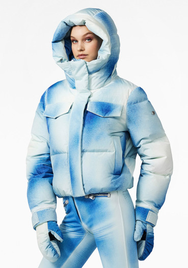 detail Dámska bunda Goldbergh Ciel Bleu Ski Jacket Denim Print