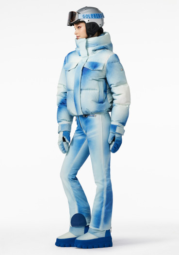 detail Dámska bunda Goldbergh Ciel Bleu Ski Jacket Denim Print