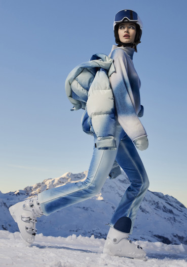 detail Dámska bunda Goldbergh Ciel Bleu Ski Jacket Denim Print