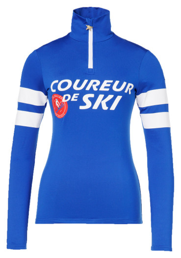 detail Dámsky rolák Goldbergh Rider Ski Pully Dazzling Blue