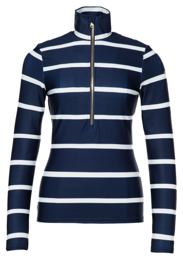 detail Goldbergh Maxime Ski Pully Breton Stripe Blue/Cream