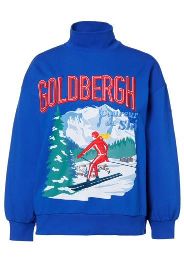 detail Goldbergh La Montagne Crew Neck Sweater Dazzling Blue