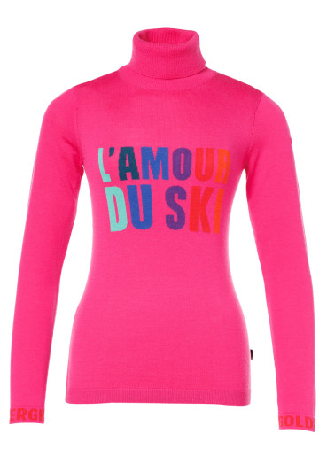 detail Goldbergh Amour Long Sleeve Knit Sweater Passion Pink