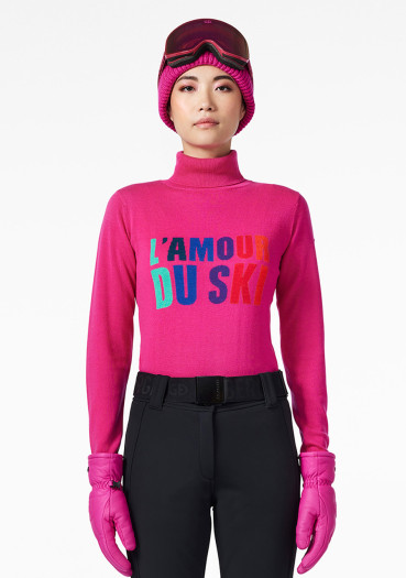 detail Dámsky sveter Goldbergh Amour Long Sleeve Knit Sweater Passion Pink