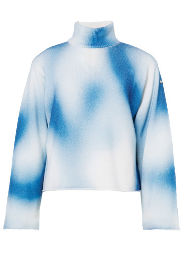 detail Goldbergh Mouna Long Sleeve Knit Sweater Denim Print
