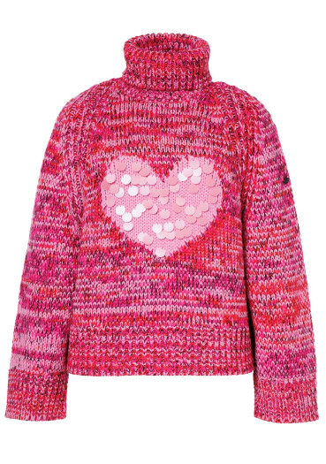 detail Goldbergh Aimee Long Sleeve Knit Sweater Flame/Pink
