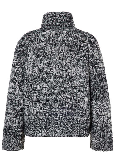 detail Dámsky sveter Goldbergh Aimee Long Sleeve Knit Sweater Black/Cream