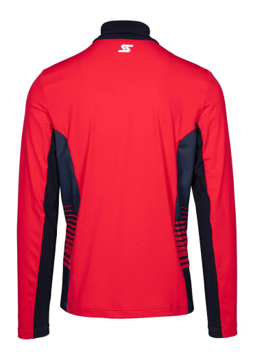 detail Pánsky rolák Stöckli Funktionsshirt HE Red/Black