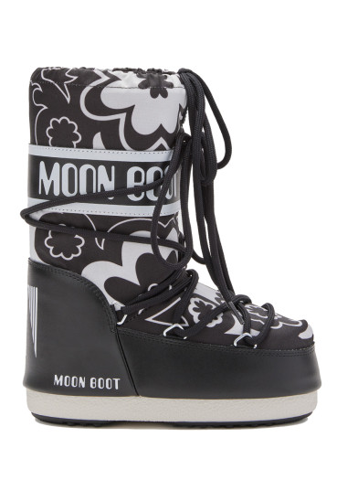 detail Dětské boty Moon Boot Icon Flower-JR-NA02 Black/White