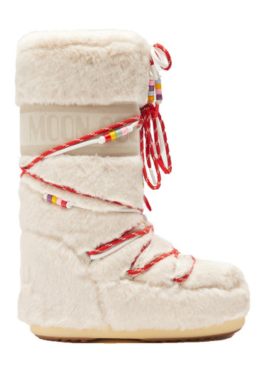 detail Dámske snehule Moon Boot Icon Faux Fur Beads-L002 Cream