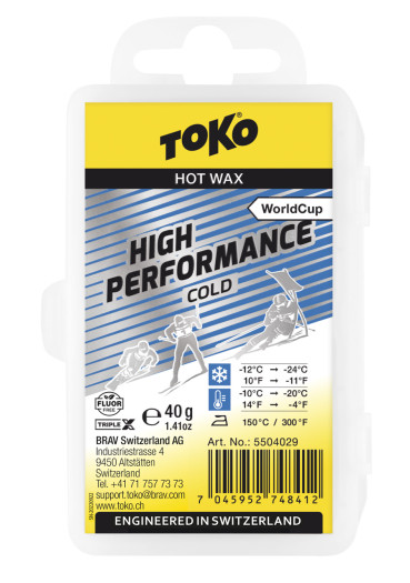 detail Toko Triplex WC High Perform. Cold 40g modrý parafín