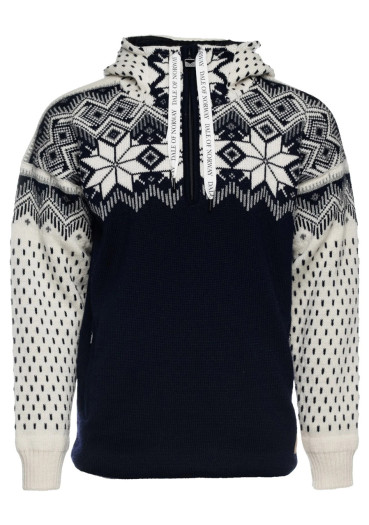 detail Pánsky sveter Dale of Norway Vegard WP Masculine Hoodie C00 Navy Offwhite Smoke