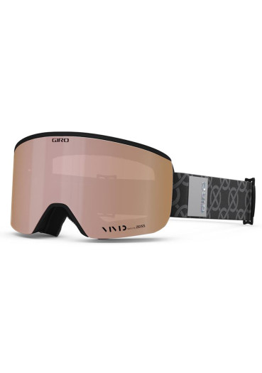 detail GIRO Ella Black Monogram Vivid Rose Gold/Vivid Infrared (2skla)