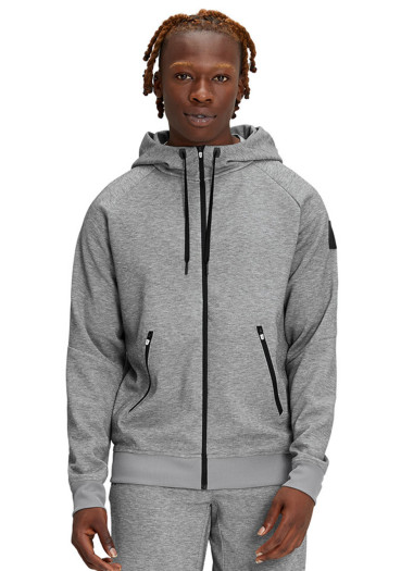 detail On Running Zipped Hoodie, Grey