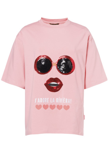 detail Dámske tričko Goldbergh Soleil Short Sleeve Top Salmon Rose