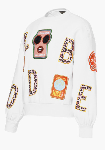 detail Dámska mikina Goldbergh Piscine Sweater White