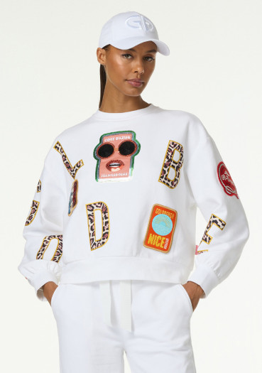 detail Dámska mikina Goldbergh Piscine Sweater White