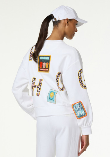 detail Dámska mikina Goldbergh Piscine Sweater White