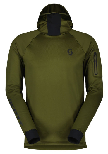 detail Pánska mikina Scott Hoody M's Trail Storm LS Fir Green