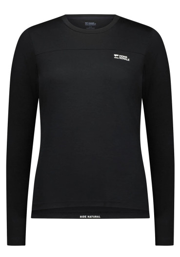 detail Mons Royale Diversion Merino Bike Jersey Long Sleeve Wmns Black