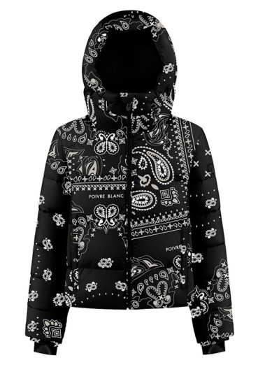 detail Poivre Blanc Chloe-Jrgl/P Synth. Down Sk Paisley Black