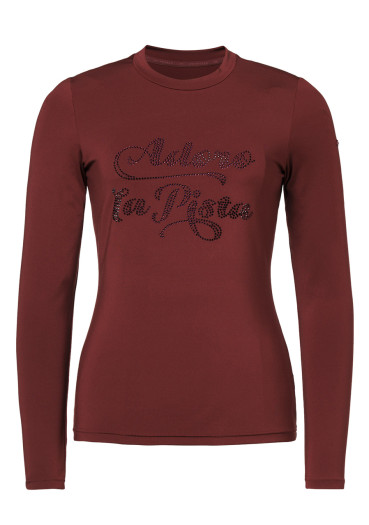 detail Dámske funkčné tričko Goldbergh Francesca Long Sleeve Tee Vino Rosso