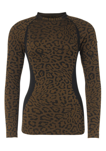 detail Dámske tričko Goldbergh Feline Baselayer Long Sleeve Jaguar