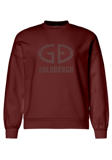 detail Dámska mikina Goldbergh Alessandra Crew Neck Sweater Vino Rosso