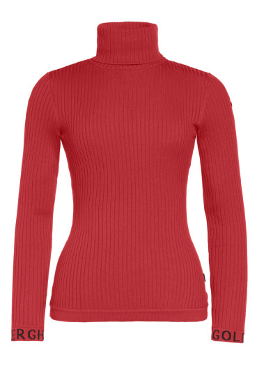 detail Dámsky rolák Goldbergh Mira Long Sleeve Knit Sweater Flame