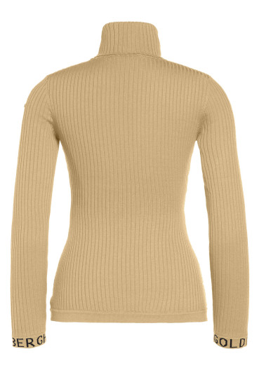 detail Dámsky rolák Goldbergh Mira Long Sleeve Knit Sweater Caramello
