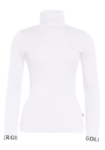 detail Dámsky rolák Goldbergh Mira Long Sleeve Knit Sweater White