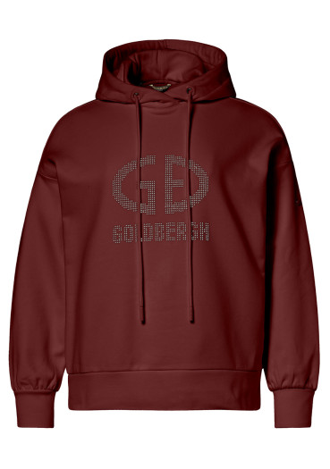 detail Dámska mikina Goldbergh Giorgia Hooded Sweater Vino Rosso