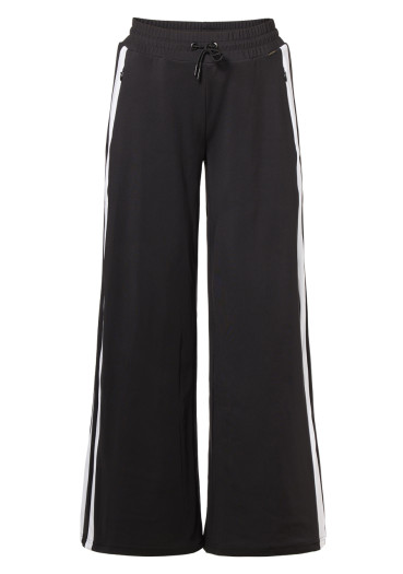 detail Dámske nohavice Goldbergh Banda Wide Leg Track Pant Black/White