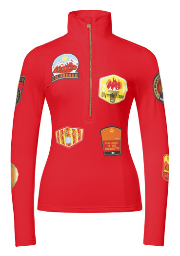 detail Dámske tričko Goldbergh Triumph Ski Pully Flame