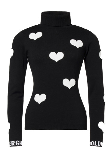 detail Dámsky sveter Goldbergh Bacio Long Sleeve Knit Sweater Black/White